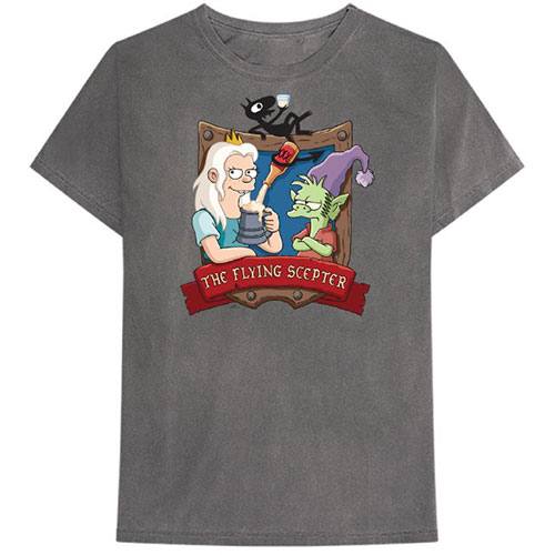 Disenchantment Unisex T-Shirt: Flying Sceptre (Charcoal Grey) 88822