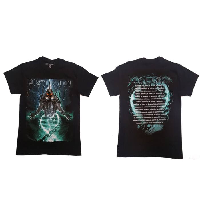 Disturbed Unisex T-Shirt: Evolve Date back (Back Print) (Ex-Tour) 88911