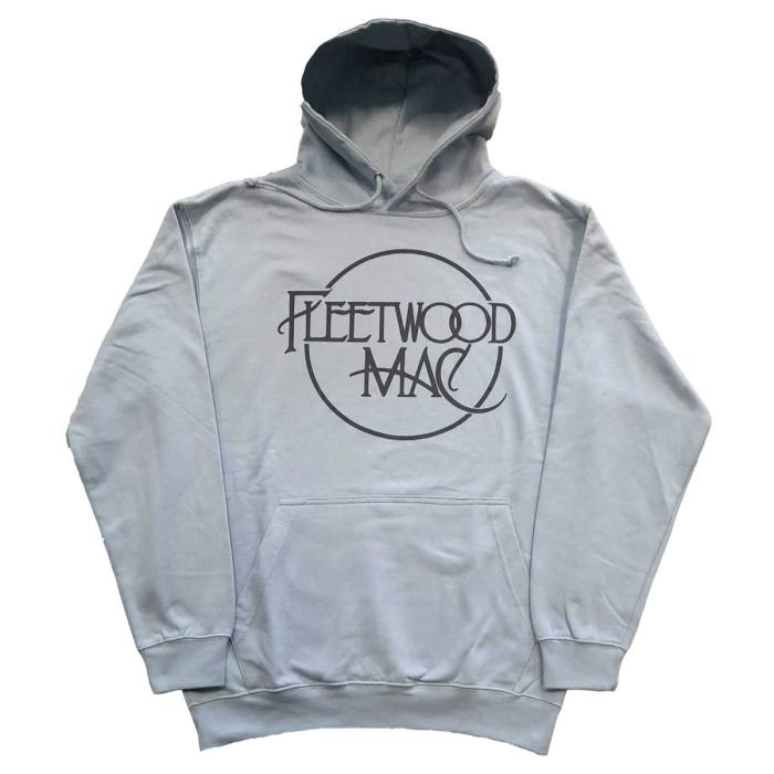 Fleetwood Mac Unisex Pullover Hoodie: Classic Logo (Light Blue) 90267