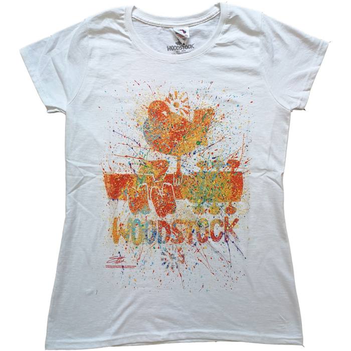 Woodstock Girlie T-shirt Splatter bela 90923