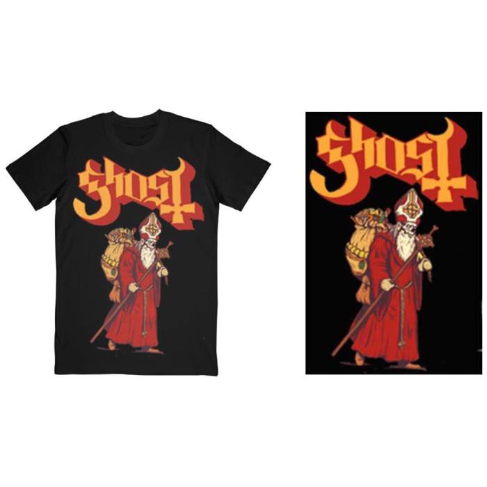 Ghost T-shirt: Greetings From Papa Noel (črna) 91571