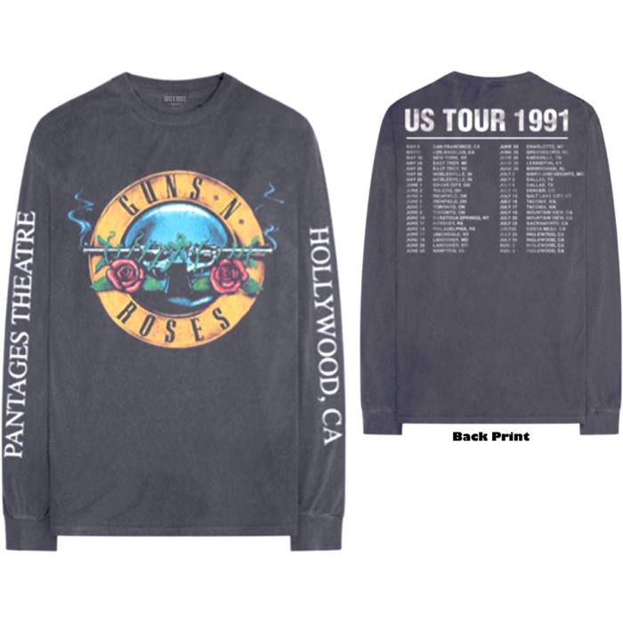 Guns N' Roses T-shirt dolgi rokav Hollywood Tour (siva) 91733