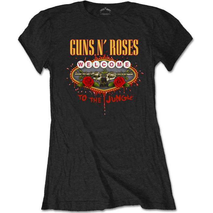 Ženski T-shirt Guns N' Roses – Welcome to the Jungle (črna) 92084