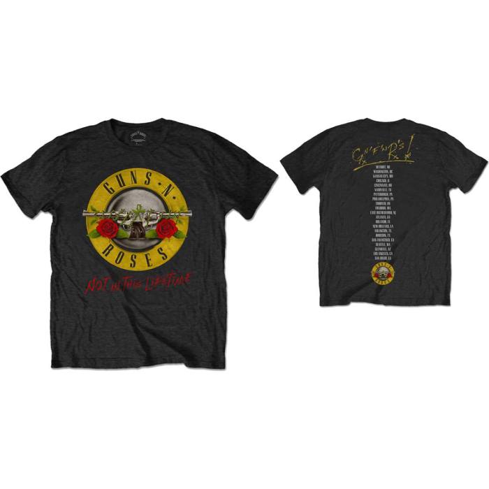 T-shirt Guns N' Roses Not in this Lifetime Tour Black (Back Print) 92119