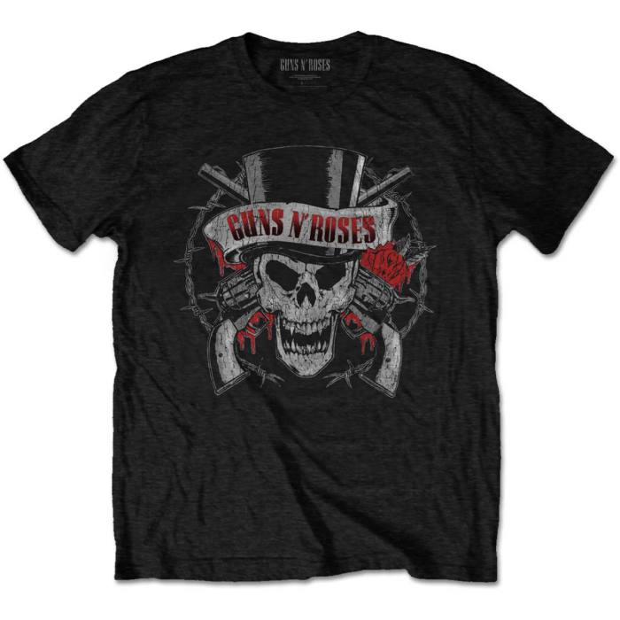 Guns N' Roses Unisex T-Shirt: Distressed Skull 92189