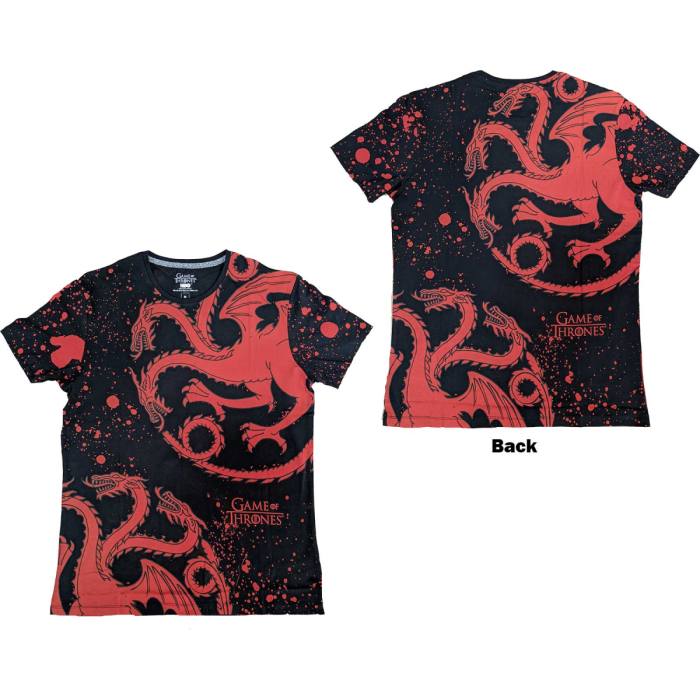Game of Thrones Unisex T-Shirt: House Targaryen Dragon (All Over Print) 92573