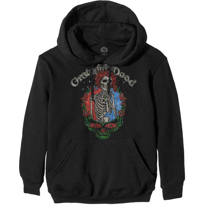 Grateful Dead Hoodie: Floral Stealie (črna) 92601