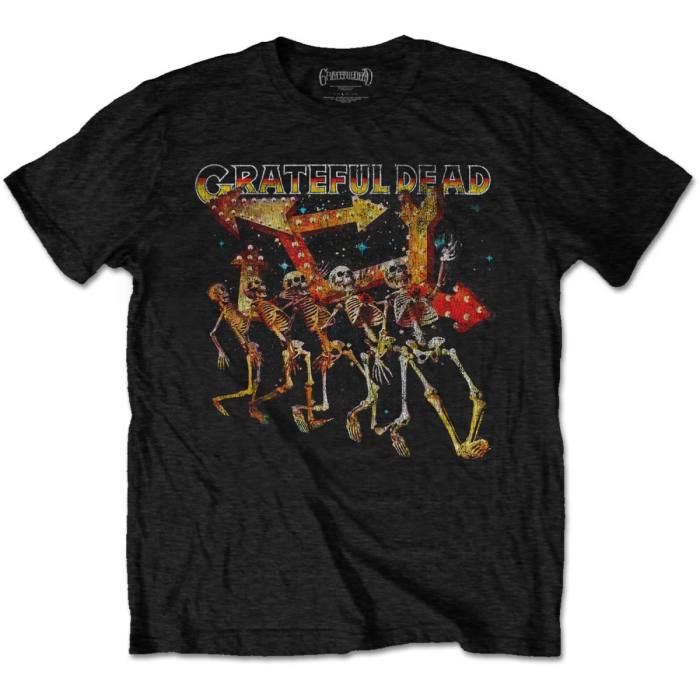 Grateful Dead T-shirt: Truckin' Skellies Vintage (črna) 92697