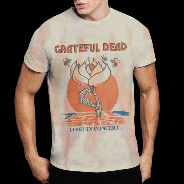 Grateful Dead Unisex T-shirt: Sugar Magnolia (Bela Dip Dye) (Wash Collection) 92739