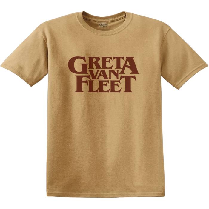 Greta Van Fleet T-shirt: Logo (Old Gold) 92793