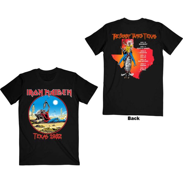 Iron Maiden Unisex T-shirt The Beast Tames Texas (Black) 93239