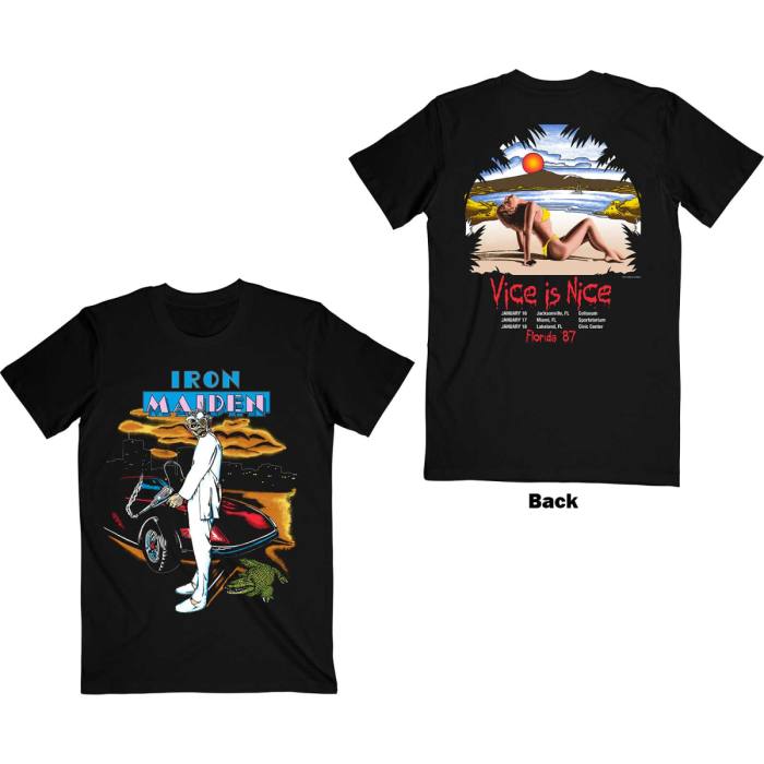Iron Maiden Unisex T-shirt Vice Is Nice (Black) 93263