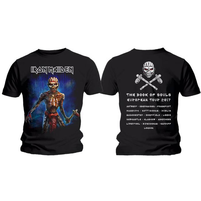 T-shirt Iron Maiden Axe Eddie Book of Souls European Tour 93831