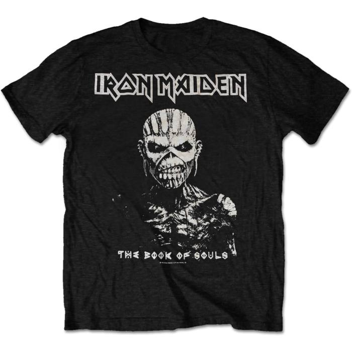 Iron Maiden Unisex T-shirt The Book of Souls White Contrast (Black) 94019