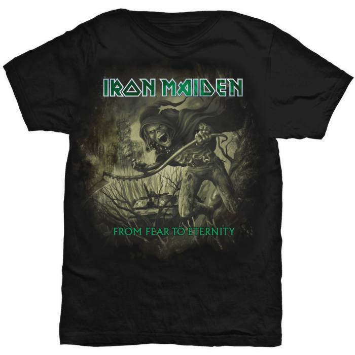 Iron Maiden Unisex T-Shirt: From Fear to Eternity Distressed (Black) 94035