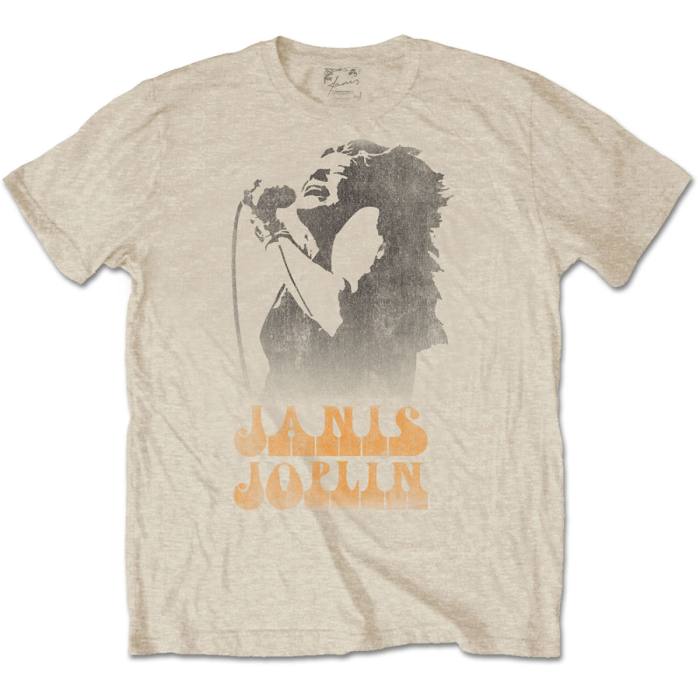 Janis Joplin T-shirt Working The Mic (peščena) 94648