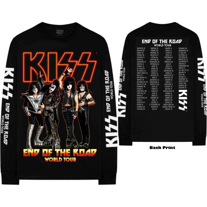 Kiss The End Of The Road Tour T-shirt dolgi rokav 95023