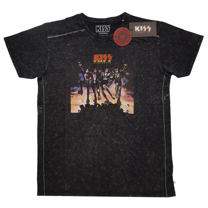 KISS Unisex T-Shirt: Destroyer (Black) (Wash Collection) 95056