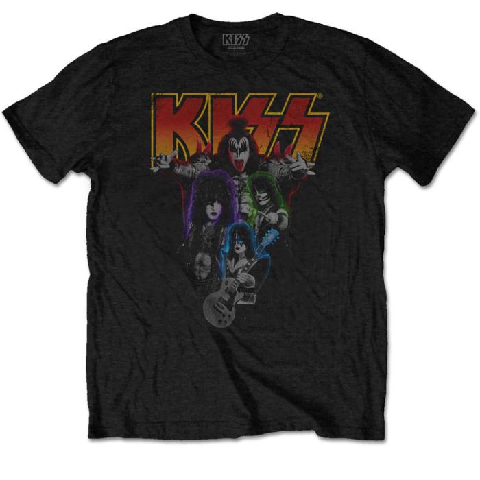 Kiss T-shirt: Neon Band 95109