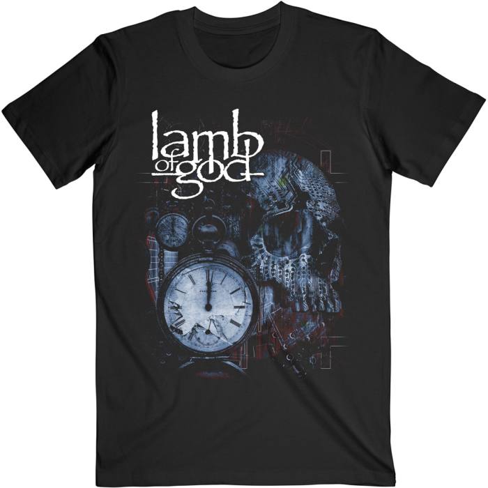 Lamb Of God T-shirt: Circuitry Skull Recolour (Black) 95421