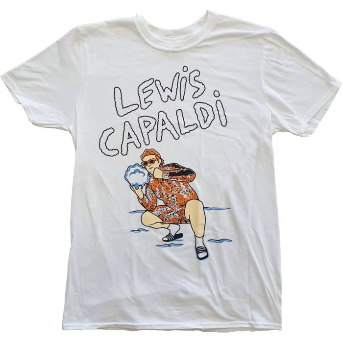 Lewis Capaldi T-shirt Snow Leopard (bela) 95493