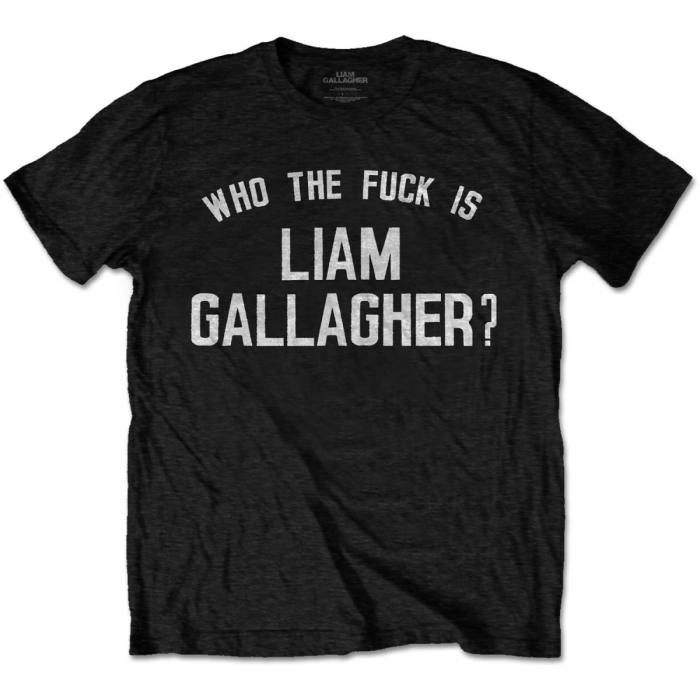 Liam Gallagher T-shirt Who the F*** črna 95510