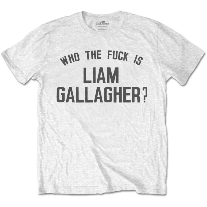 Liam Gallagher T-shirt Who the F*** bela 95516