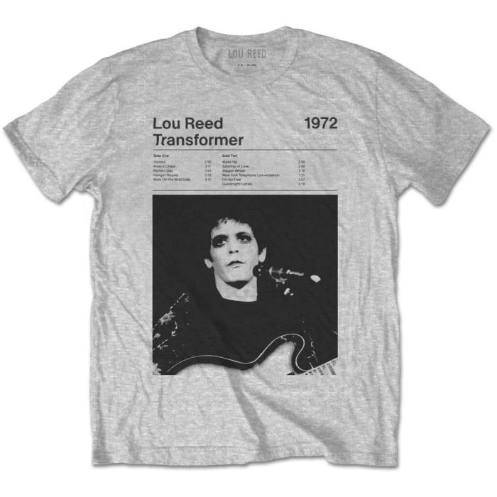 T-shirt Lou Reed Transformer Track List 95674