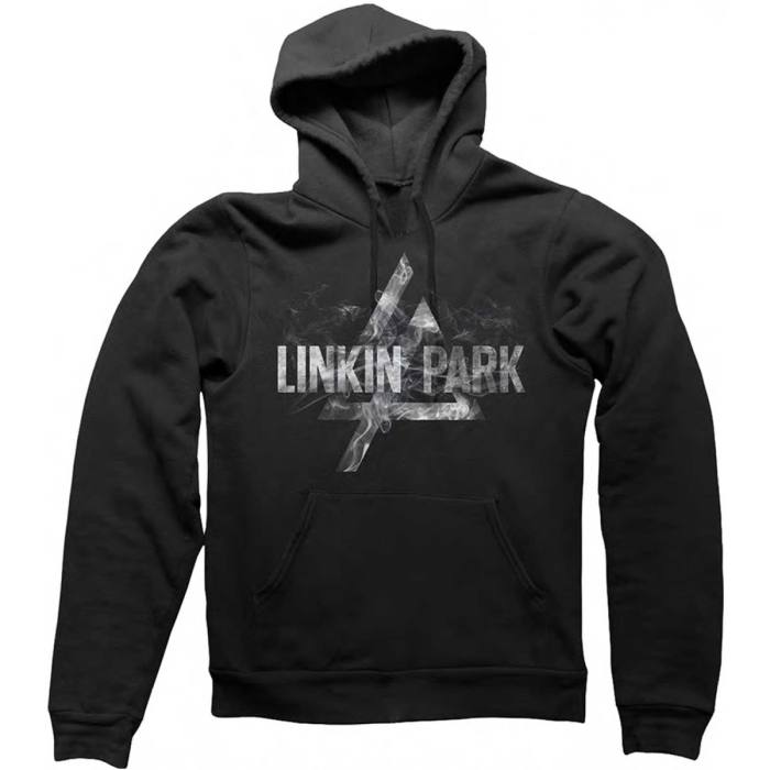 Linkin Park Unisex Pullover Hoodie: Smoke Logo (Črna) 95684