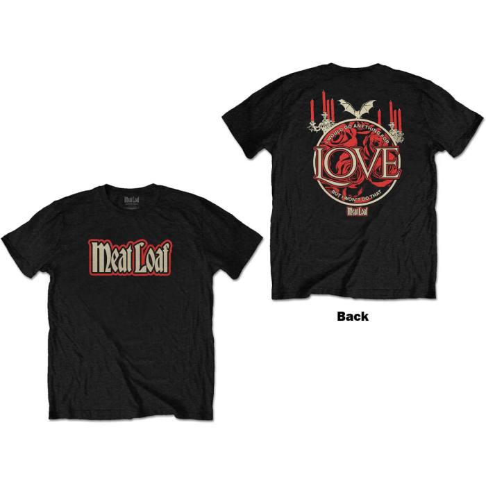 Meat Loaf T-shirt Roses (Black, Back Print) 96437