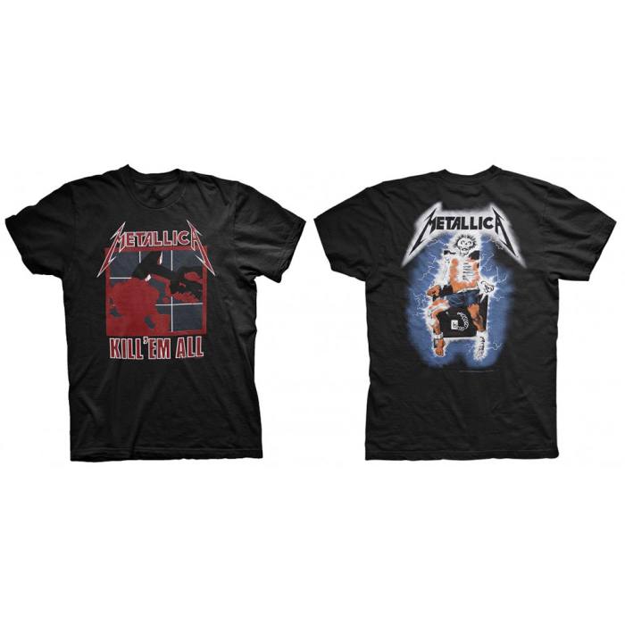 Metallica Unisex T-Shirt: Kill 'Em All (Black) (Back Print) 96610