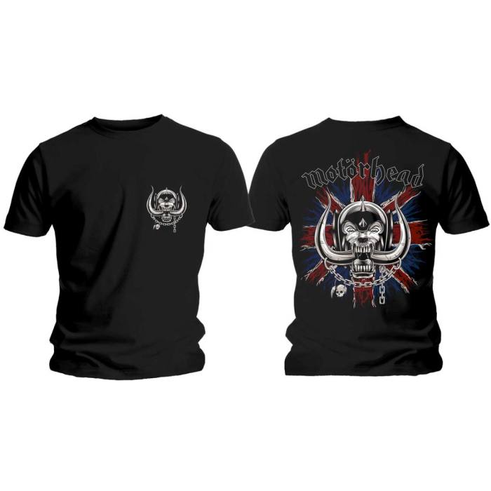 Motorhead Unisex T-Shirt: British War Pig & Logo (Črna) (Zadnji Print) 97165