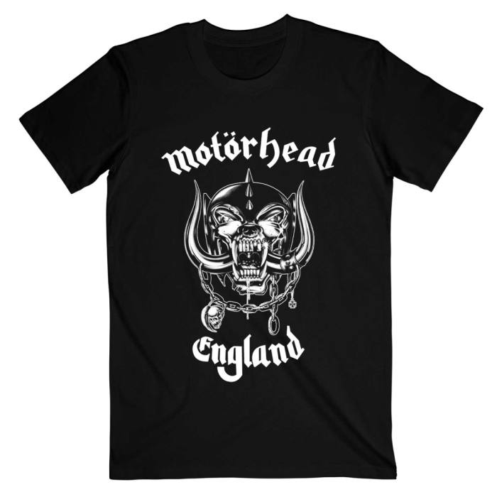 Motorhead Unisex T-Shirt: England (Black) Velikost M 97179