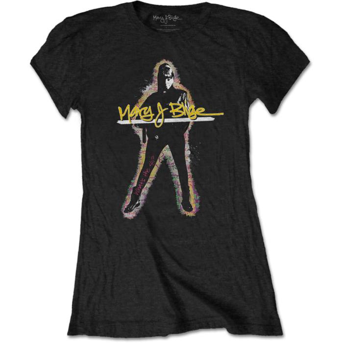 Mary J Blige Ladies T-shirt: Glow (črna) 97420