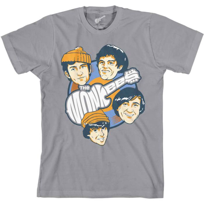 The Monkees T-shirt Vinyl Heads (siva) 97576