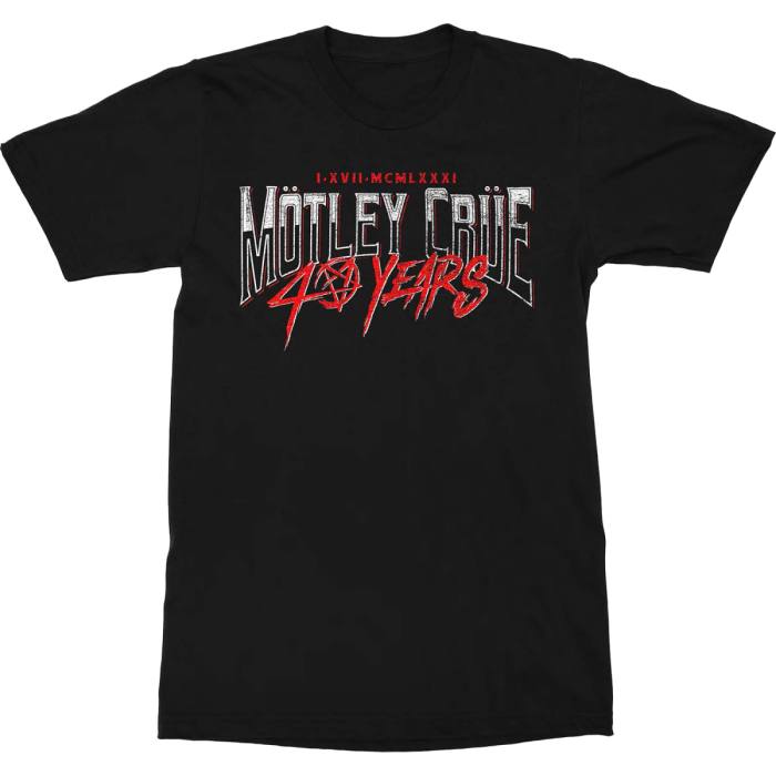 40 Years Motley Crue T-shirt 97797