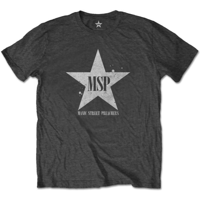 Manic Street Preachers T-shirt Classic Distressed Star (Siva) 97841