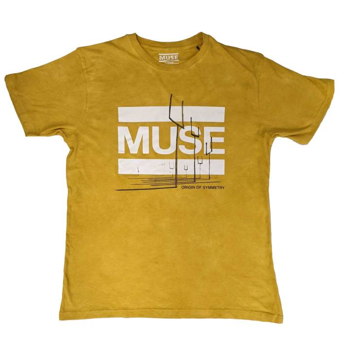 Muse T-shirt Origin of Symmetry (orange yellow mineral wash) 97923