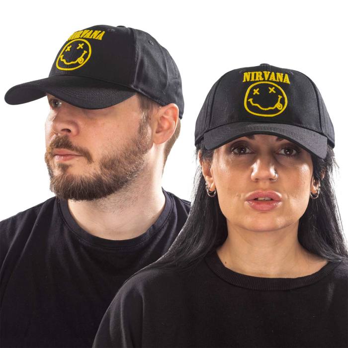 Nirvana Kapa Baseball Logo & Smiley (črna) 98081