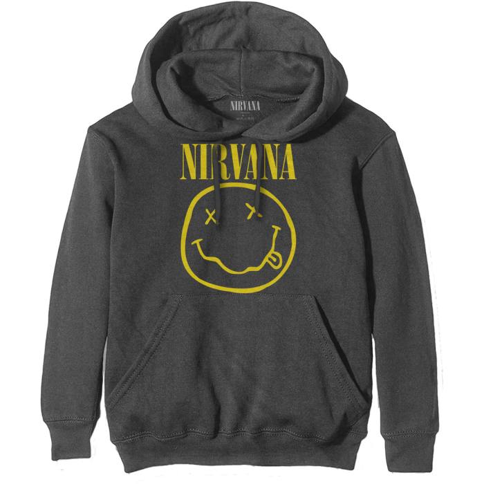 Nirvana Hoodie Yellow Smiley (Charcoal Grey) 98094
