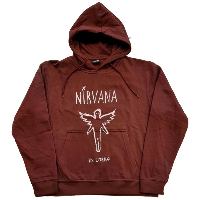Nirvana Unisex Pullover Hoodie: In Utero Outline (Brown) 98159