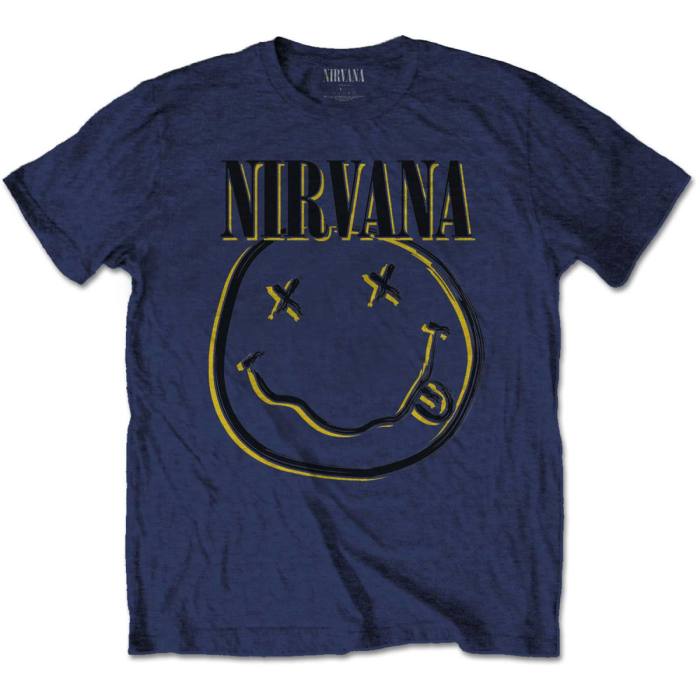 Nirvana Otroški T-shirt: Inverse Smiley (modra) 98354
