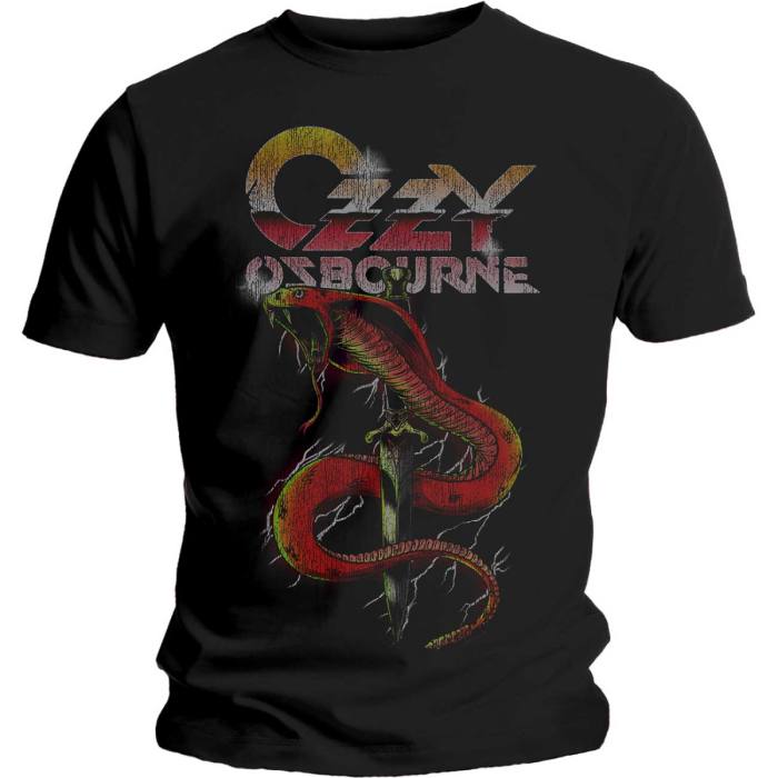 Ozzy Osbourne Unisex T-shirt: Vintage Snake (Črna) 98894