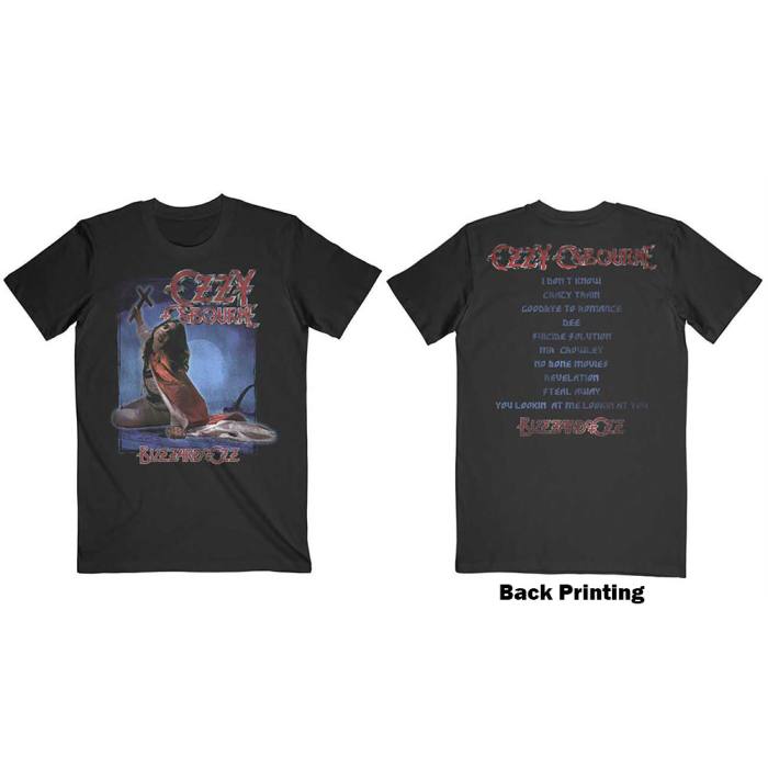 Ozzy Osbourne Unisex T-shirt: Blizzard of Ozz Tracklist (Black) (Back Print) 98930