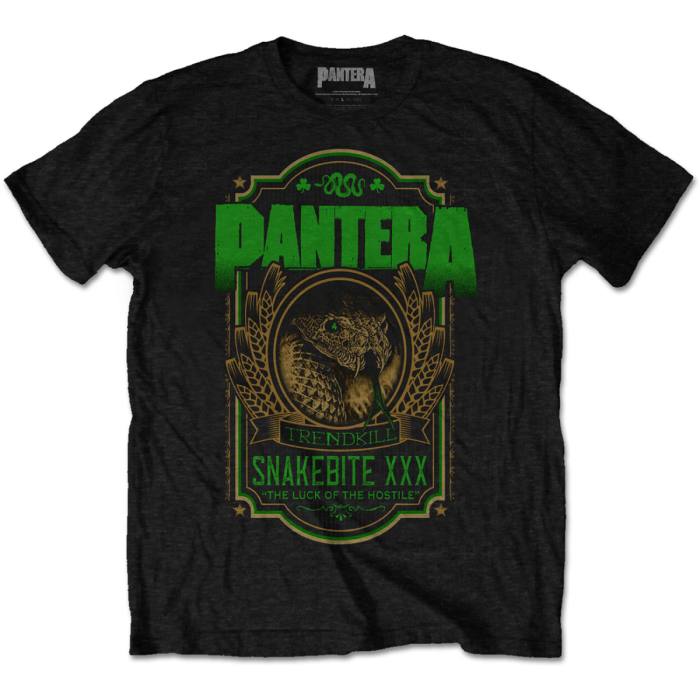 Pantera Unisex T-Shirt: Snakebite XXX Label (Black) 99183