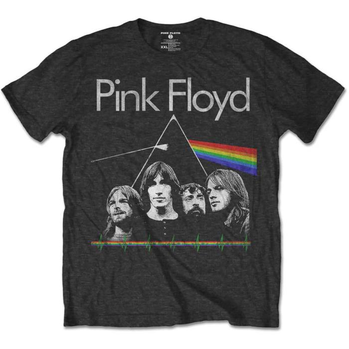 Pink Floyd Otroški T-shirt Dark Side of the Moon Band & Pulse (Charcoal siva) 99886