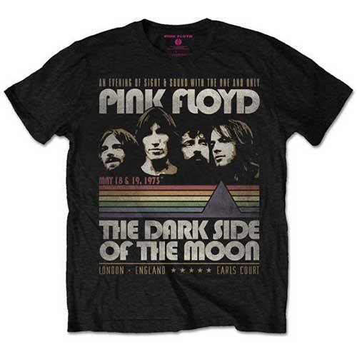 Pink Floyd Unisex T-Shirt: Vintage Stripes (Black) 100088
