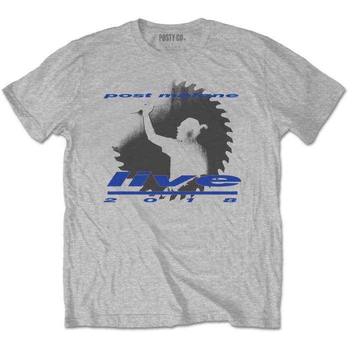 Post Malone T-shirt: Live Saw (siva) 100397