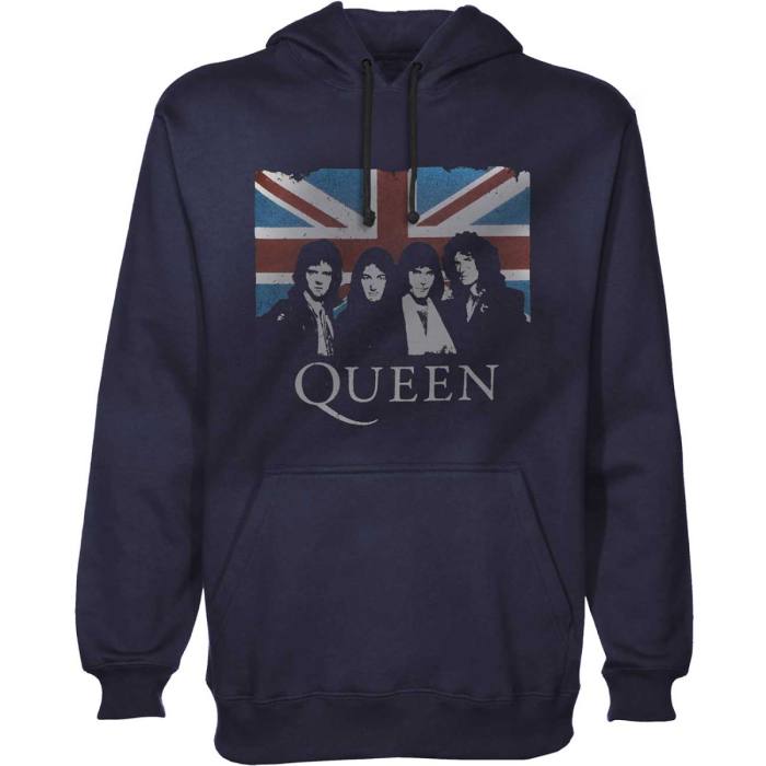 Queen Union Jack Navy Blue Hoodie 100960