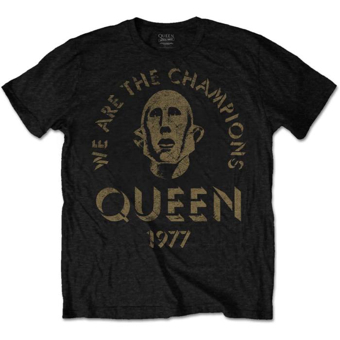 T-shirt Queen – We Are The Champions (črn) 101231